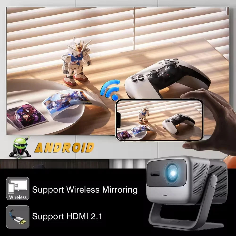 2025 Jmgo 4K Triple Color Laser Gimbal Projector 4000 Ansi Lumens Android JMGO N1 Ultra Projector