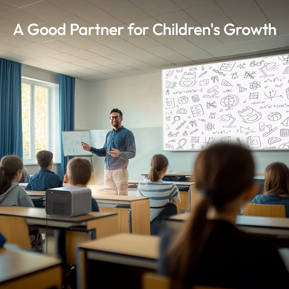 R90 Rock Full HD 1080P DLP Projector 2200 ANSI Lumens Android TV 11.0 3D 4K Supported Smart Home Theater Projector