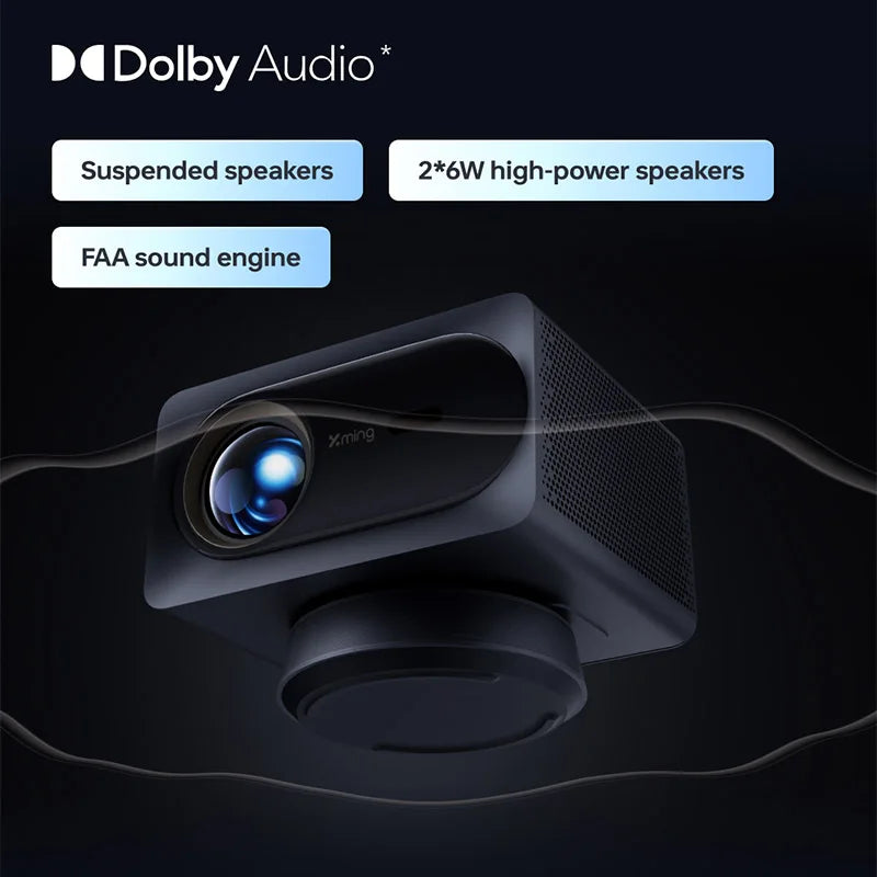 Xming V1 Ultra Projector Native 4K Laser Cinema Portable Mini LED 2+32GB Projector 700 CVIA Lumens Dolby Audio Beamer