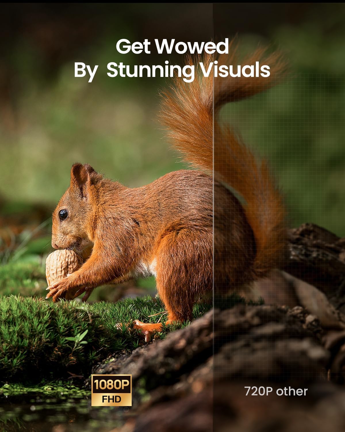 Neo Mini Portable Projector 1080P, 540 ISO Lumens, Netflix Officially-Licensed,180" Display, 2X6W Dolby Audio, HDR10, Auto Focus, DLP Projector with Wifi and Bluetooth