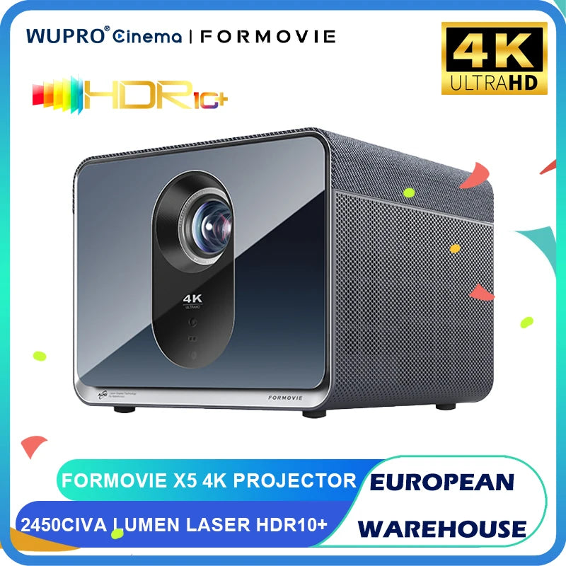 X5 4K Projector 4500ANSI Lumen for Home Laser Theater Hdr10+Wifi6 3840*2160P Native Bright ALPD MEMC Fengmi Cinema