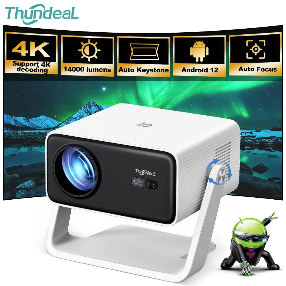 TD85W Full HD 1080P Mini Projector Android PK L018 Auto Focus Portable Beam Projector TD85SE 4K Home Theater Outdoor