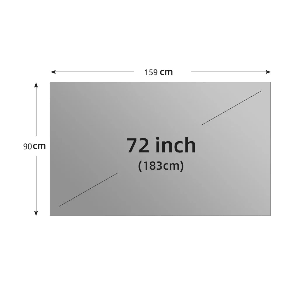 Projector Screen Simple 16:9 Anti-Light Curtain 30 72 84 92 100 106 120 130 133 Inches Home Outdoor Office Portable 3D HD