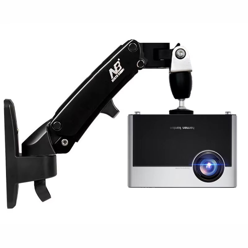 DL-F120PR-N Universal Projector Wall Mount Gas Spring Full Motion 2-7Kg Mini Projector Mount Small Projector Holder 6Mm Screw