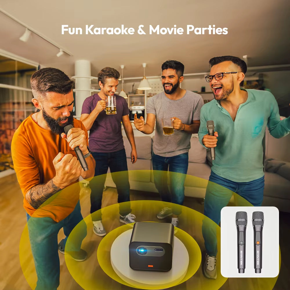 R90 Rock Full HD 1080P DLP Projector 2200 ANSI Lumens Android TV 11.0 3D 4K Supported Smart Home Theater Projector