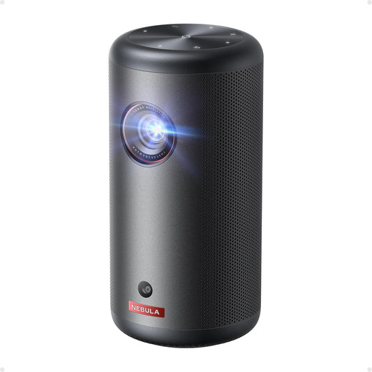 Capsule 3 GTV Projector, Netflix Officially Licensed, 1080P Smart Mini Projector with Wi-Fi, 2.5 Hours of Playtime, 120-Inch Display, Dolby Digital, Ultra Portable for Any Space