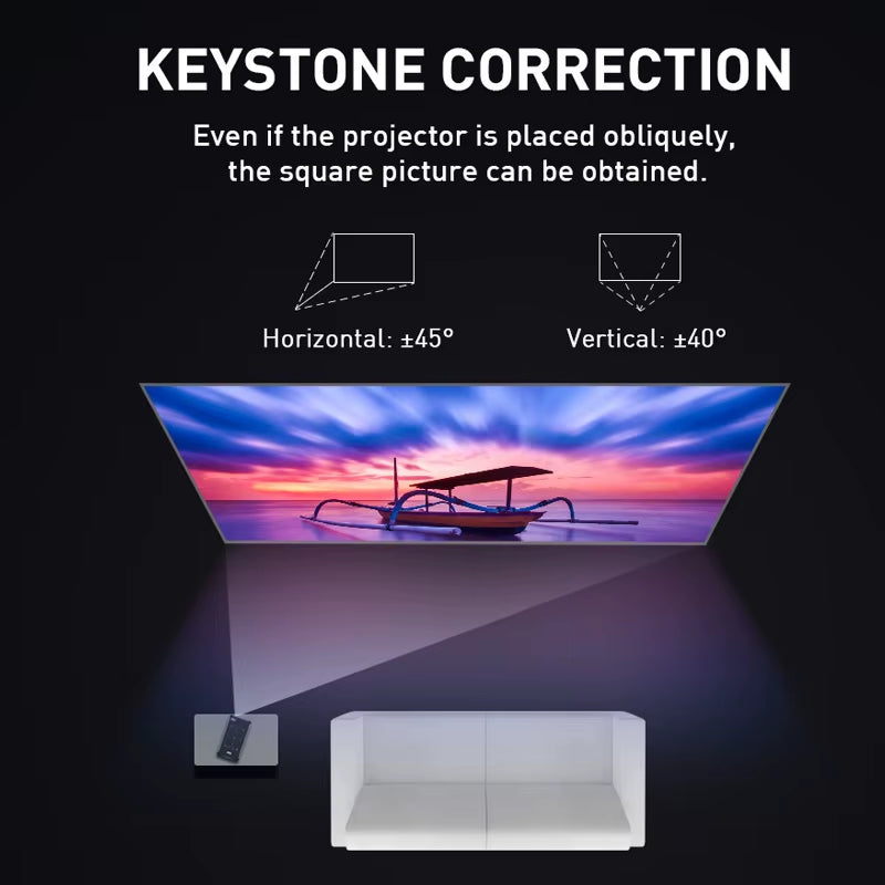 Smartidea New 3D 4K Phone Size HD Projector AC3 Android Wifi DLP Smart Proyector Beamer BT Battery Build-In Airplay Miracast