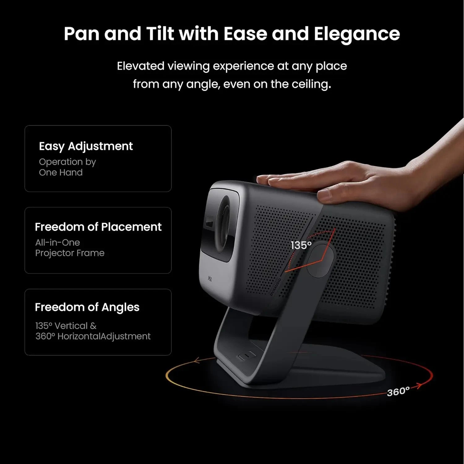 2025 Jmgo 4K Triple Color Laser Gimbal Projector 4000 Ansi Lumens Android JMGO N1 Ultra Projector