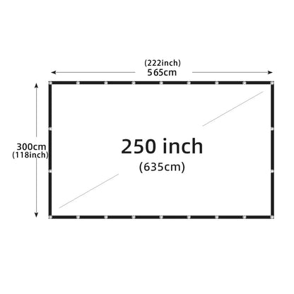 250" High-Density Portable Projector Screen - Foldable,Anti-Wrinkle,Dual-Sided HD Projection for Home,Outdoor,And Camping