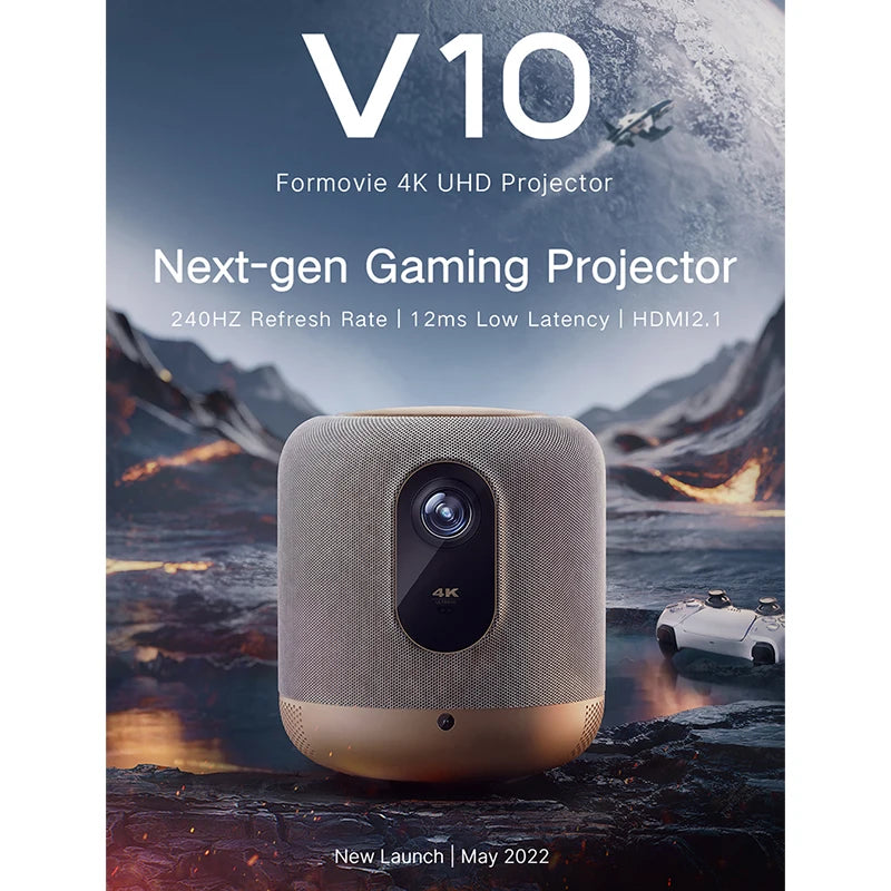 V10 4K Laser Projector 2500 ANSI Lumen MEMC HDR10 Full HD Portable Home Theater Projectors Smart Audio System Beamer