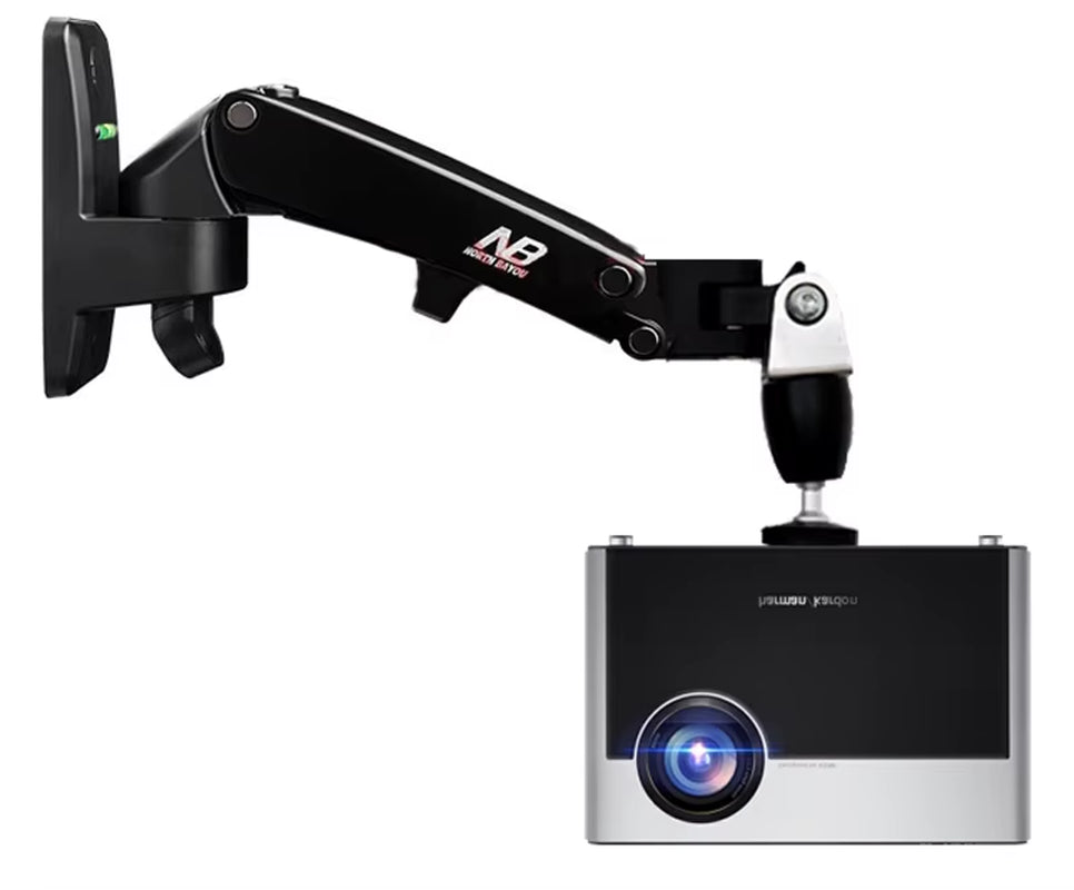 DL-F120PR-N Universal Projector Wall Mount Gas Spring Full Motion 2-7Kg Mini Projector Mount Small Projector Holder 6Mm Screw