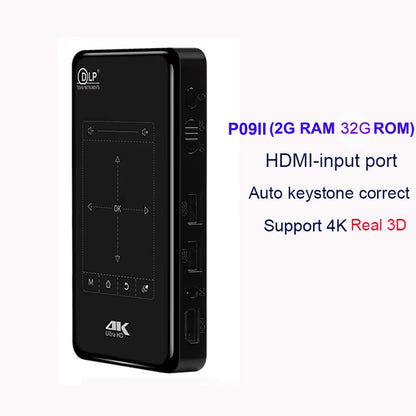 Smartidea New 3D 4K Phone Size HD Projector AC3 Android Wifi DLP Smart Proyector Beamer BT Battery Build-In Airplay Miracast